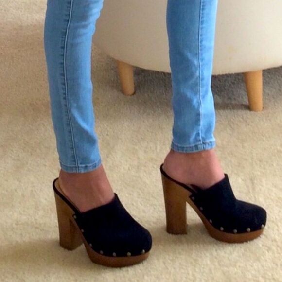 ✨🖤✨Timeless Boho Vegan Suede Hippie Black & Brown Mules Clogs ✨🖤✨ - Picture 4 of 14